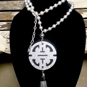 Traveling Resin Pendant Necklace With Tassel NWT